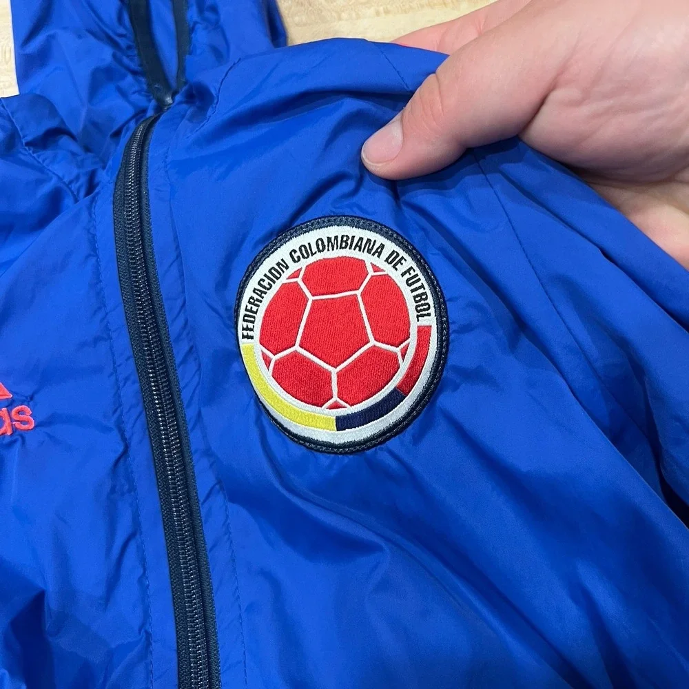 Adidas Colombia National Soccer Team Packable Windbreaker Jacket, Boys Size 8